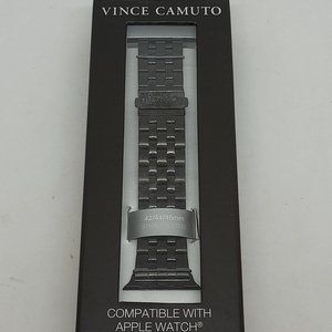 Vince Camuto 24mm Black Stainless Steel Watch Band Fits Apple Watch 42/44/45mm